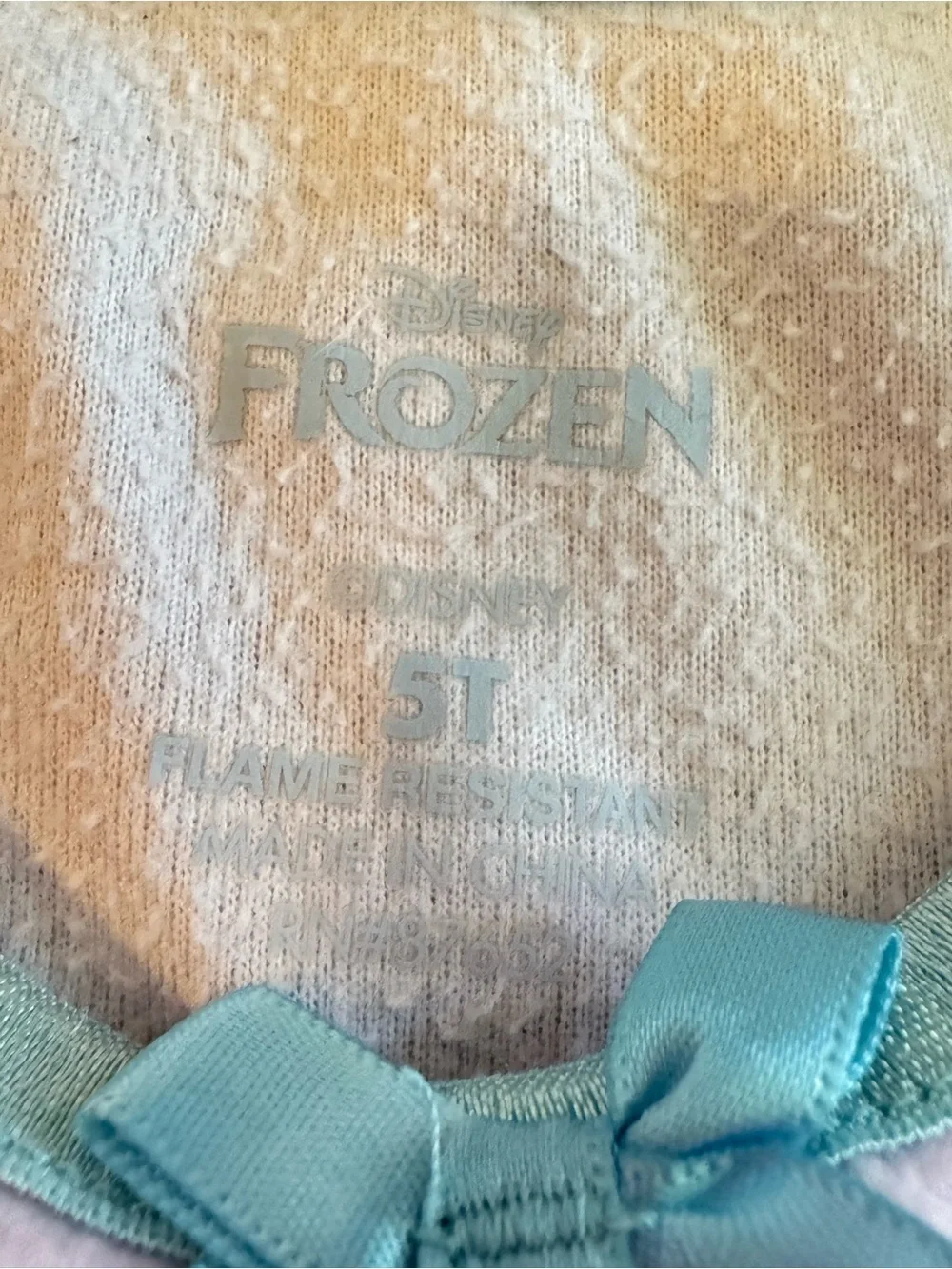 Frozen-themed Elsa Disney flannel nightgown- Size 5T